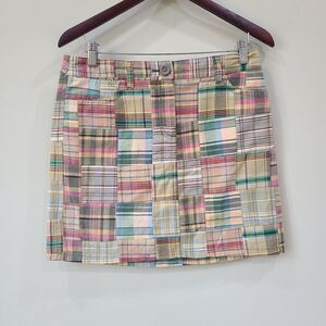 LOFT Yellow and Green Mini Skirt